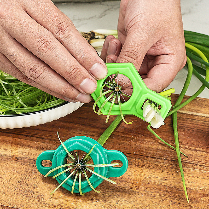 Kitchen Gadgets Drawing - 1PC Green Onion Slicer Cut Green