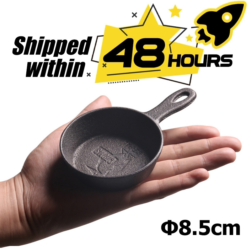 Cast Iron Skillet - 8.5CM Cast Iron Skillet, Non-stick Mini
