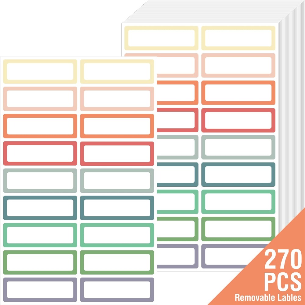 Food Storage Containers - 270 Pieces Self-Adhesive Removable Labels Stickers