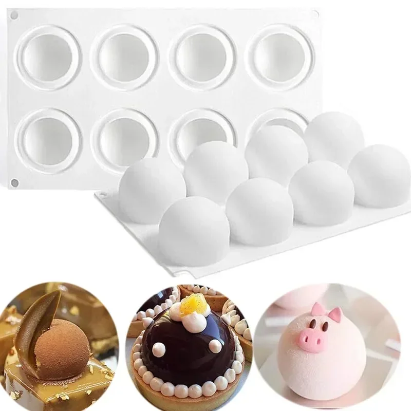Kitchen Handy Gadgets - 3D Sphere Silicone Mold For Mousse