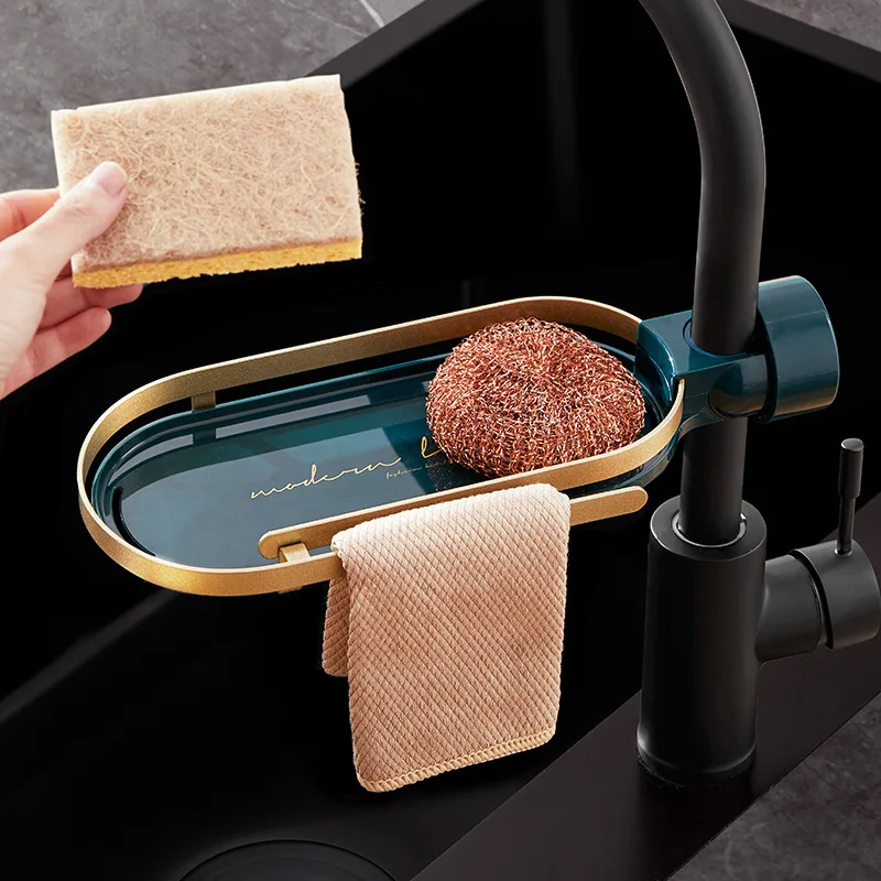 Kitchen Gadgets Luxury - Light Luxury Faucet Storage Rack Kitchen