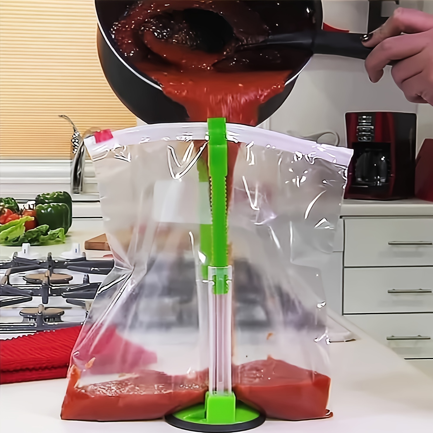 Zipper Bag Holder Plastic Adju - огляд і ціна Kitchen Hand Gadgets