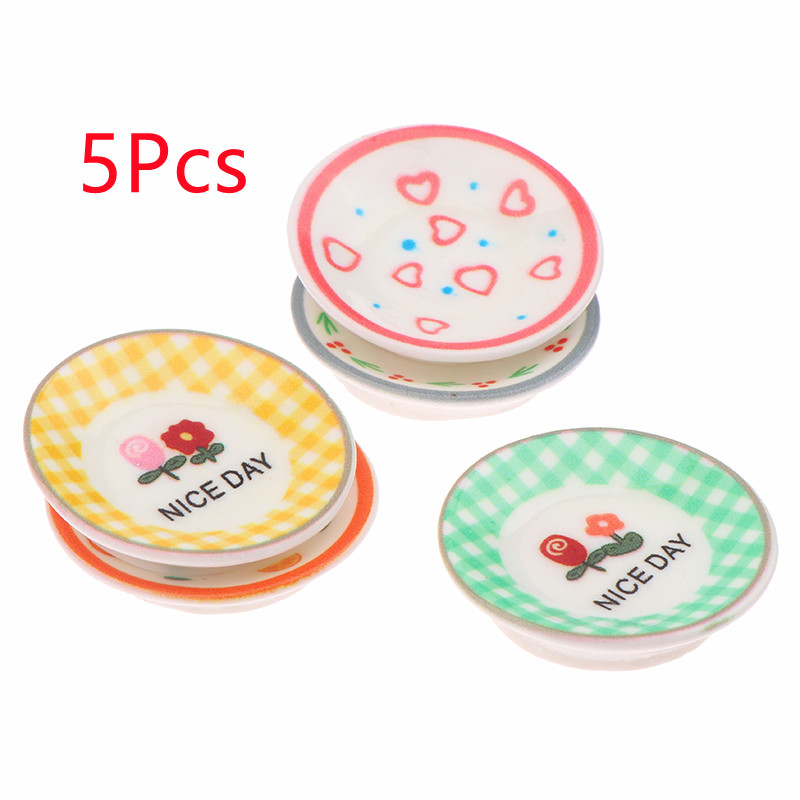 5Pcs 1/12 Dollhouse Mini Plate - огляд і ціна Kitchen Gadgets Wholesale