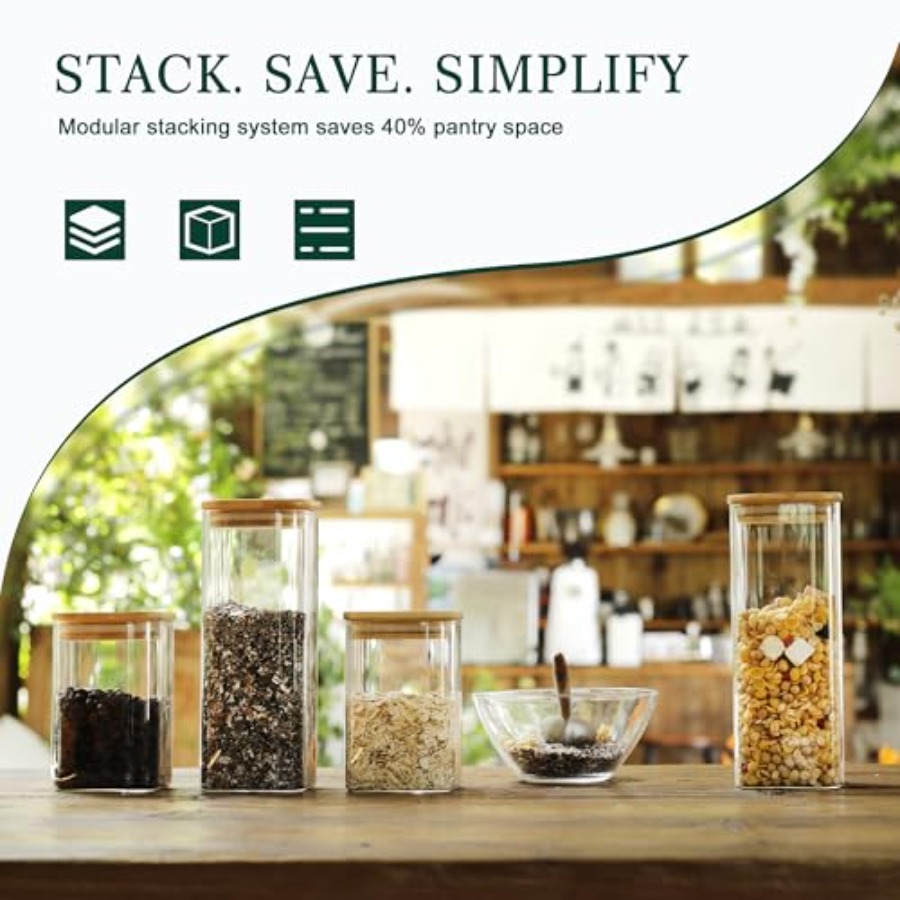 12-Pack Square Glass Storage J - огляд і ціна Food Storage Containers