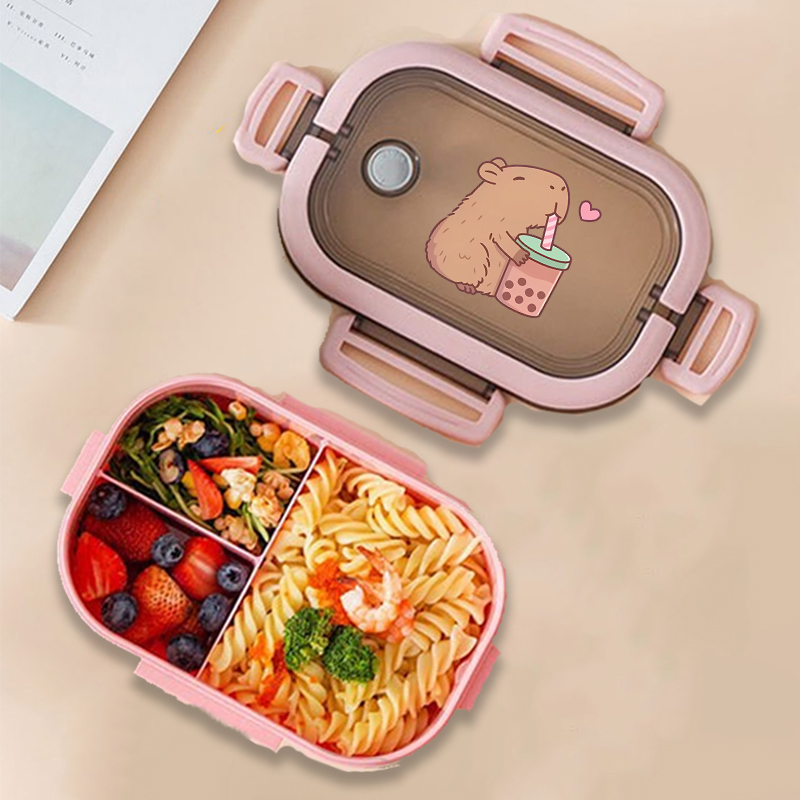 Capybara Bento Lunch Box Anime - огляд і ціна Food Storage Containers