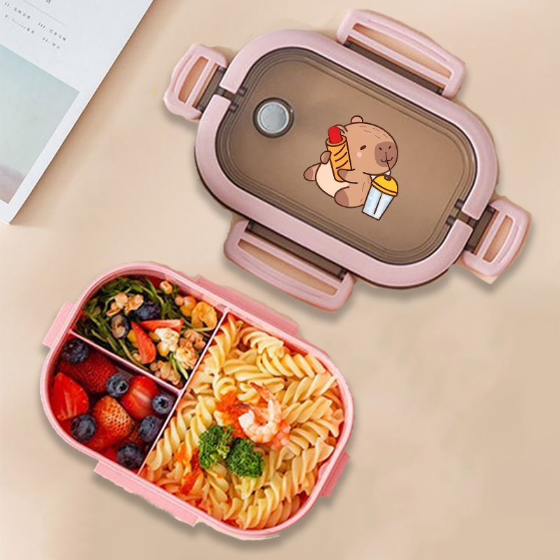 Capybara Bento Lunch Box Anime - огляд і ціна Food Storage Containers