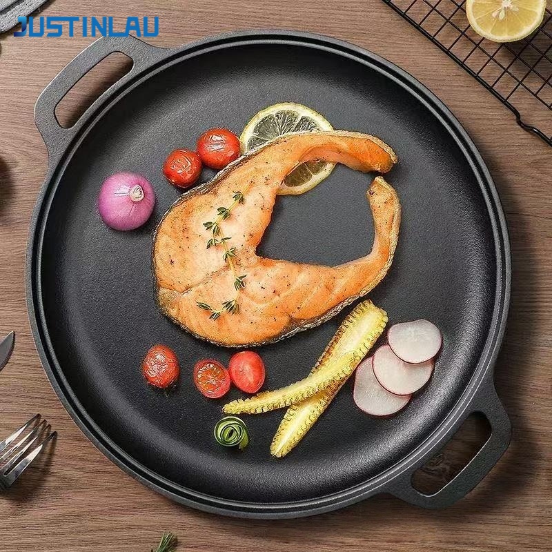JUSTINLAU Double-Ear Frying Pa - огляд і ціна Cast Iron Skillet