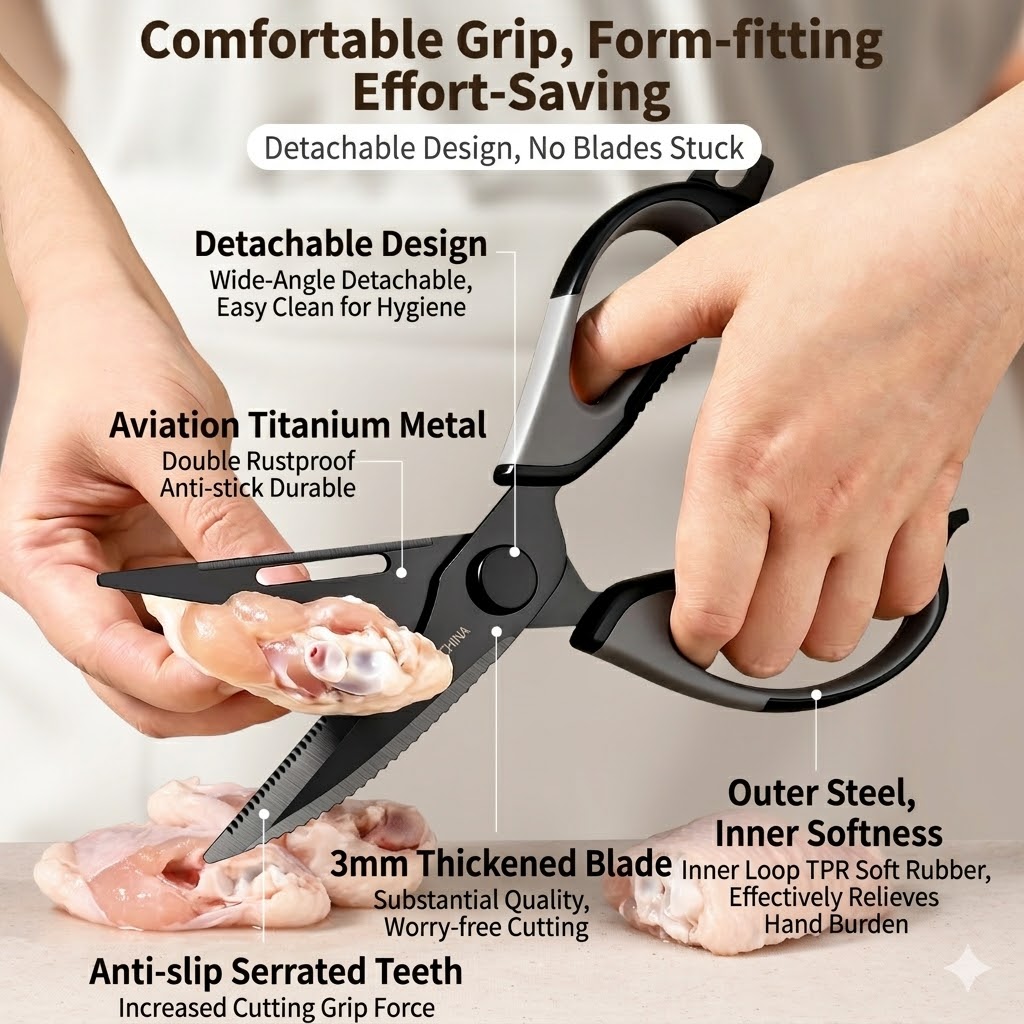 Kitchen scissors Titanium Chic - огляд і ціна Kitchen Handy Gadgets