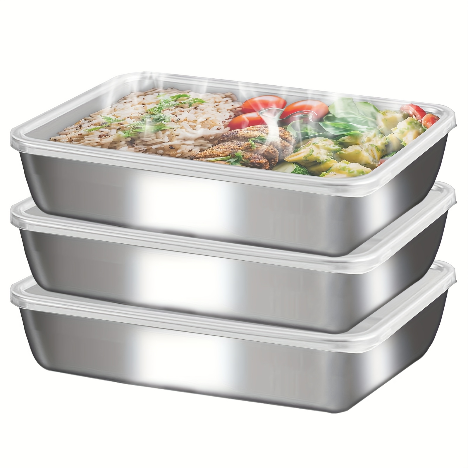 3pcs Stainless Steel Food Cont - огляд і ціна Kitchen Gadgets Wholesale