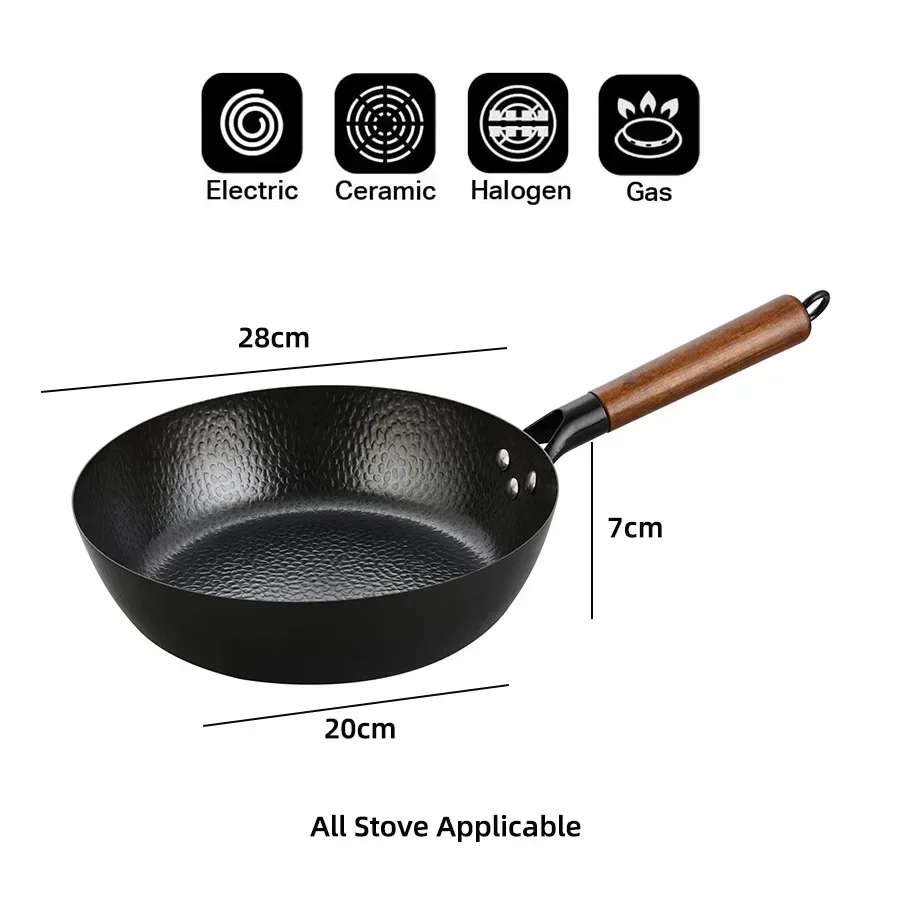 28cm High-Grade Iron Wok Pan W - огляд і ціна Cast Iron Skillet