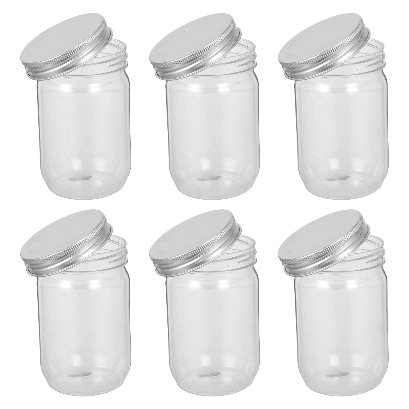 6Pcs Clear Plastic Mason Jars  - огляд і ціна Food Storage Containers
